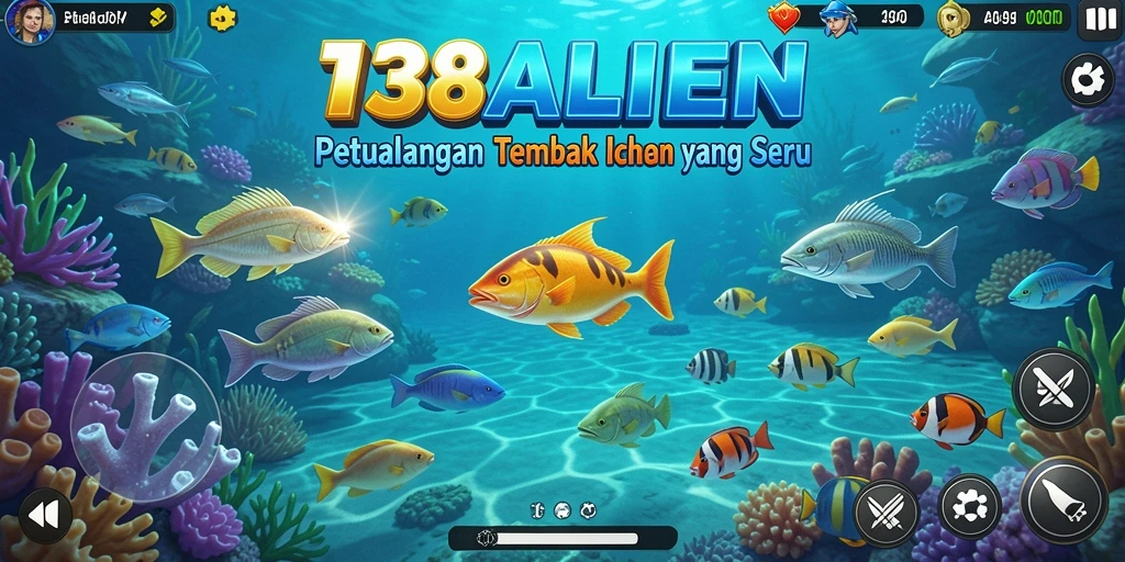 Gameplay seru di <strong>138ALIEN</strong> dengan ikan berwarna-warni.