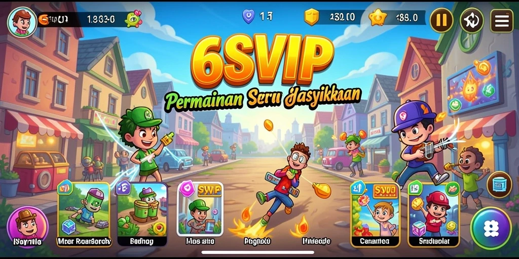 Screenshot gameplay 6SVIP yang menampilkan petualangan seru di dalam game Arcade.