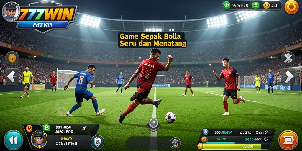Gameplay menarik dari 777WIN dalam pertandingan sepak bola.