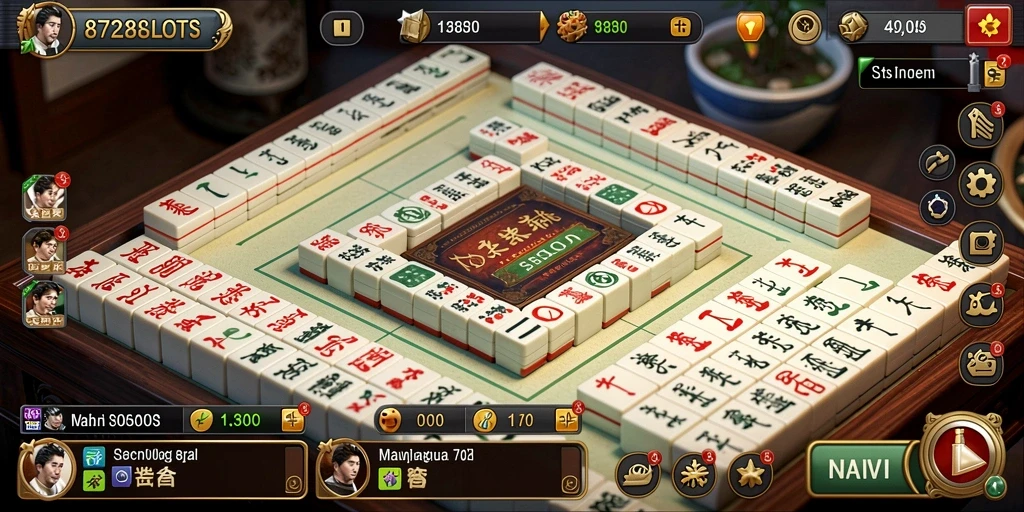 Tampilan gameplay 8728SLOTS yang menarik dengan elemen Mahjong.