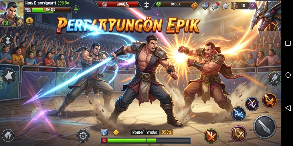 Screenshot main game Fighting 898A menunjukkan aksi seru dalam pertarungan.