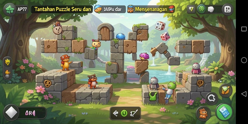 Screenshot gameplay API77 menunjukkan variasi tantangan Puzzle yang menarik.