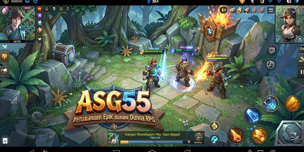 Tangkapan layar gameplay ASG55 dengan karakter yang beraksi.
