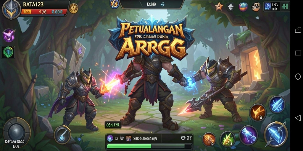 Tampilan gameplay BATA123 yang intens dalam pertempuran ARPG.