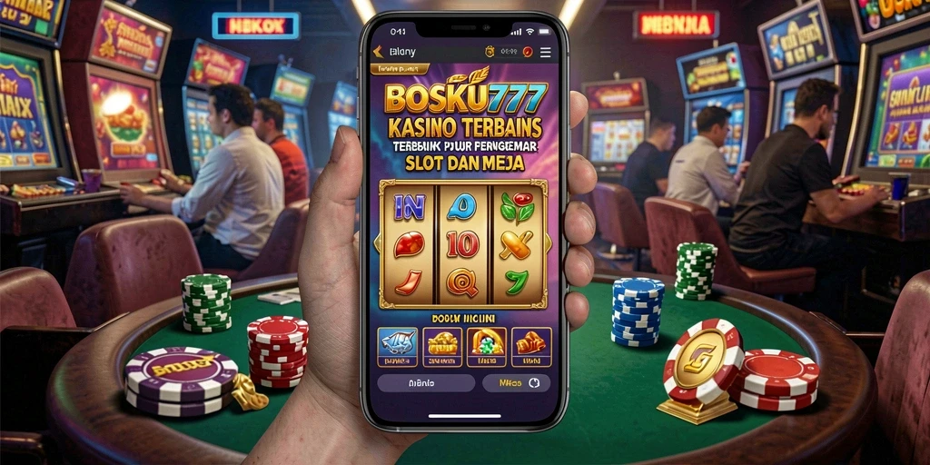 Tampilan utama BOSKU777 menampilkan gameplay kasino yang mengasyikkan dan penuh aksi.