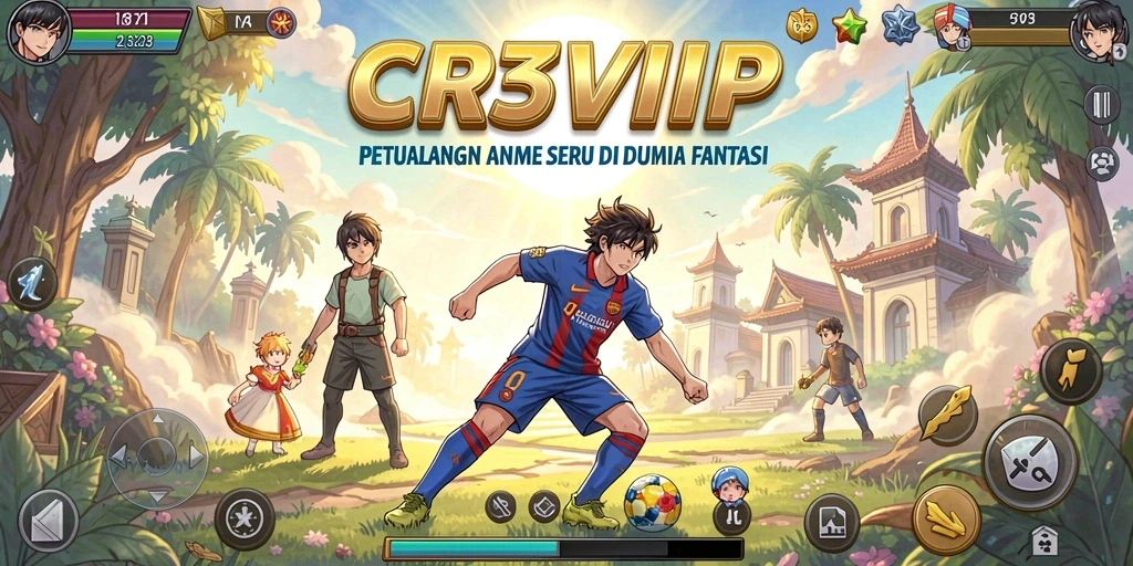Screenshot utama CR7VIP menampilkan karakter dalam aksi pertarungan Anime yang menegangkan.