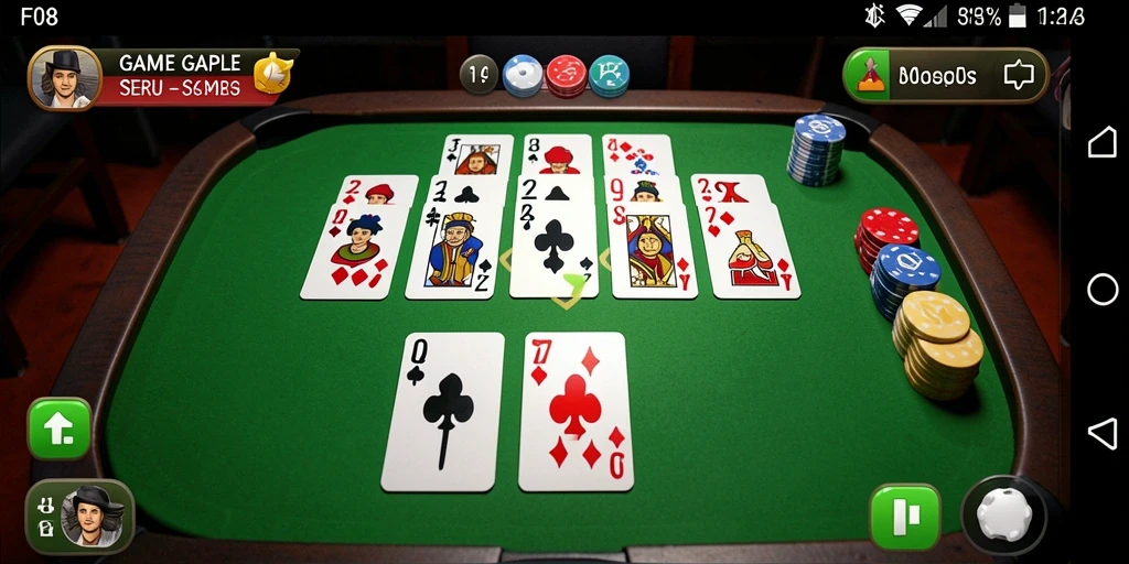 Tampilan gameplay seru dari aplikasi Gaple F08.