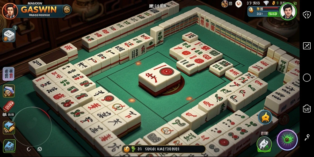 Tampilan keren dari gameplay Mahjong di GASWIN.