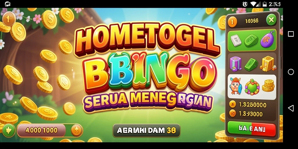 Screenshot permainan HOMETOGEL yang menampilkan gameplay Bingo yang seru.