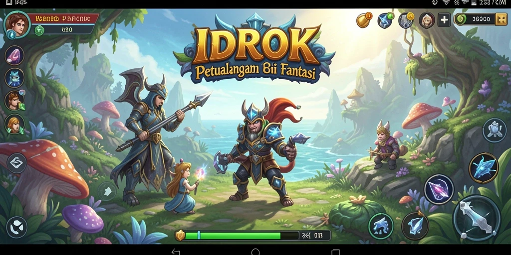 Tampilan gameplay petualangan yang mendebarkan di IDROK.
