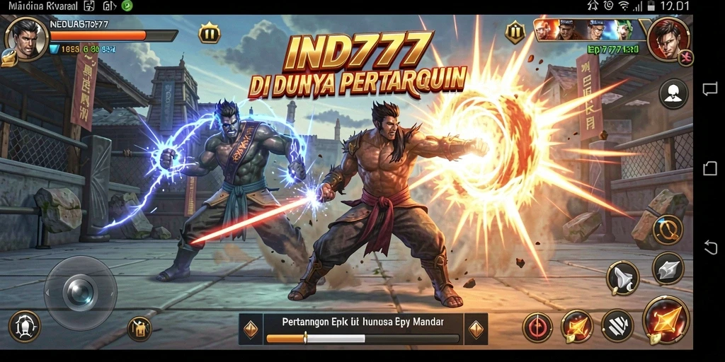 Tampilan gameplay menarik dari IND777 dengan pertarungan yang seru.