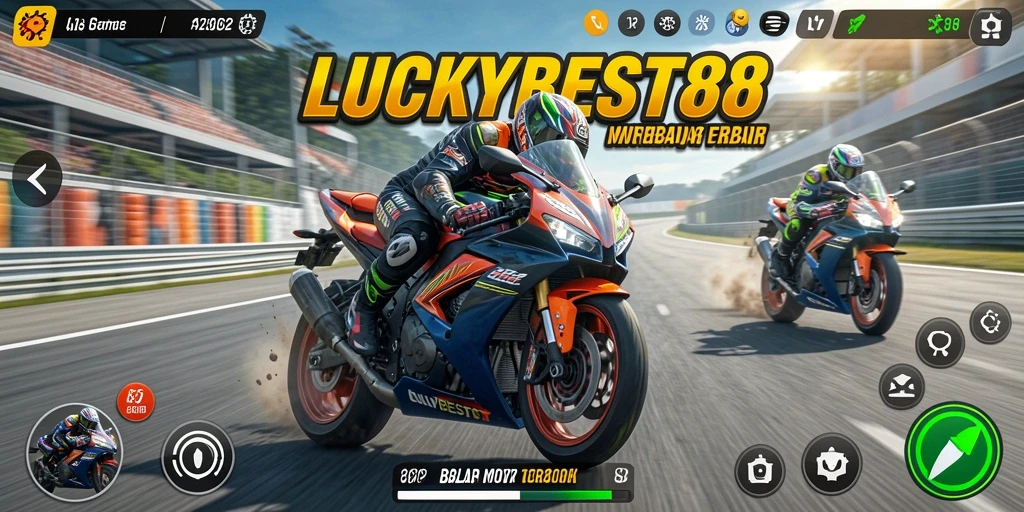 Tampilan gameplay LUCKYBEST88 menampilkan momen balap yang mendebarkan.
