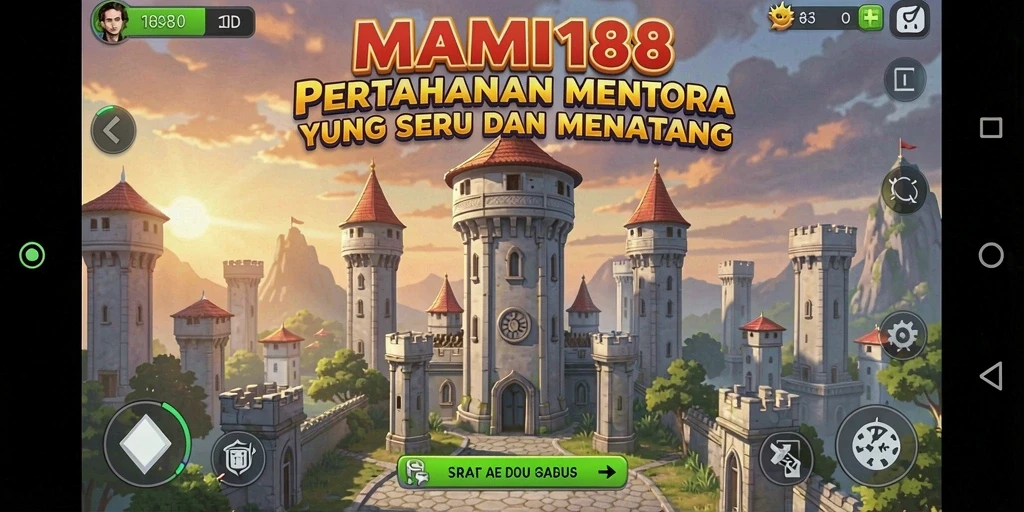 Tampilan permainan MAMI188 dengan grafik Tower Defense yang menawan.