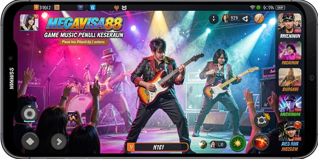Tampilan gameplay menarik di MEGAVISA88 dengan musik yang menggugah semangat.
