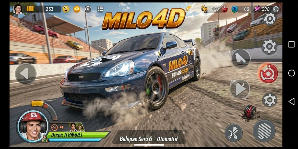 Tampilan menarik dari gameplay Racing di MILO4D.