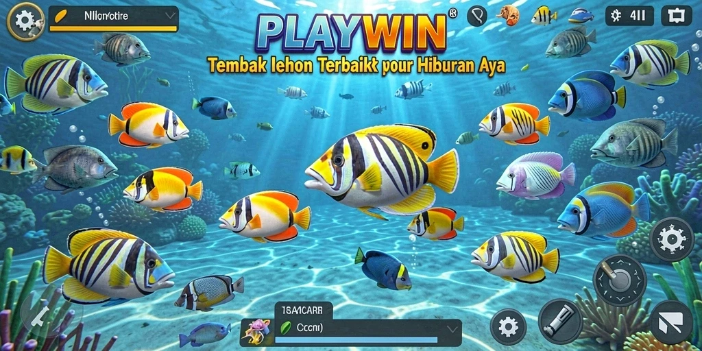 Tampilan menegangkan gameplay Tembak Ikan di PLAYWIN.