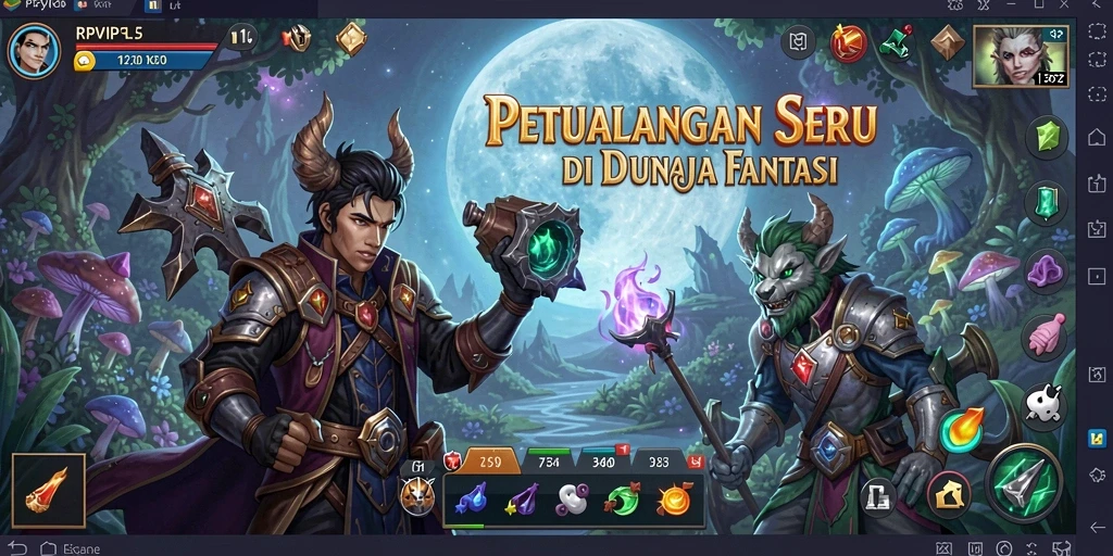Tampilan gameplay <strong>RPVIP5</strong> yang menakjubkan dengan aksi petualangan seru.