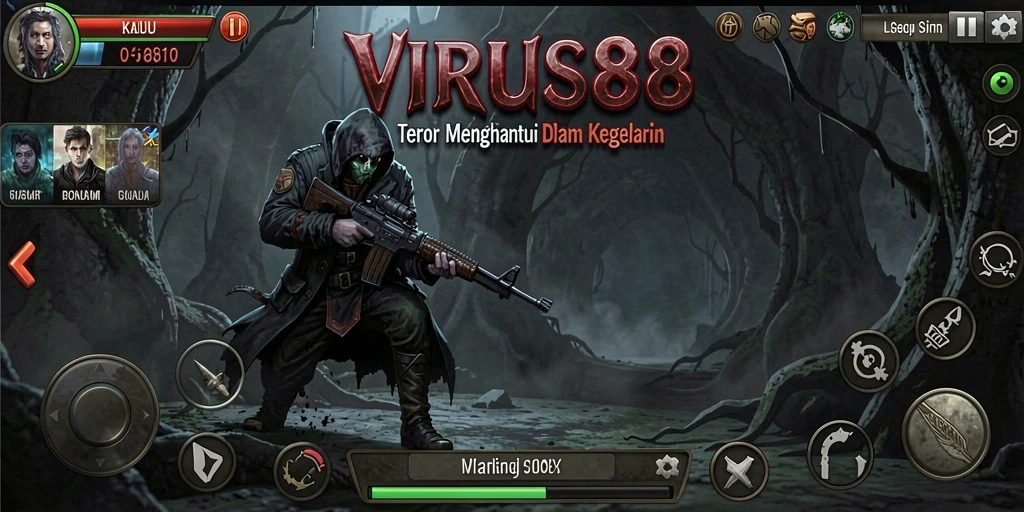 Gameplay menegangkan di dunia kegelapan dan horor.