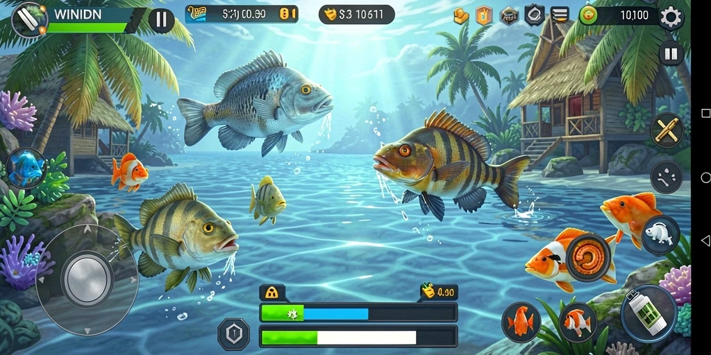 Tampilan menarik dari gameplay Tembak Ikan di WINIDN.